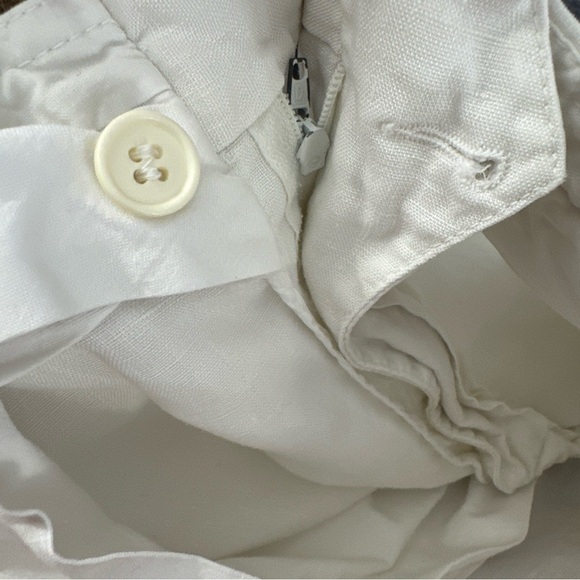 White Rick Pallack Trouser Pants Size 36 Made In Italy Linen Pants - Picture 6 of 10